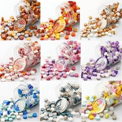 180pcs Mixed Colors DIY Sealing Wax Seal Beans Stamp Beads for Envelope Wedding Packaging Postcard Postage Stamps Scrapbook