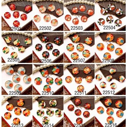 20pcs 12mm 20mm 25mm 30mm Glass Beads Cabochon DIY For Tray setting finding 22501-22516