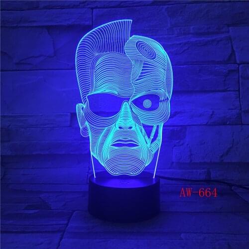 One Eyed Person 7 Colors Changeable 3D Night Light Visual LED Touch USB Table Lamp Home Atmosphere Lamp Kids Toy Gift AW-664