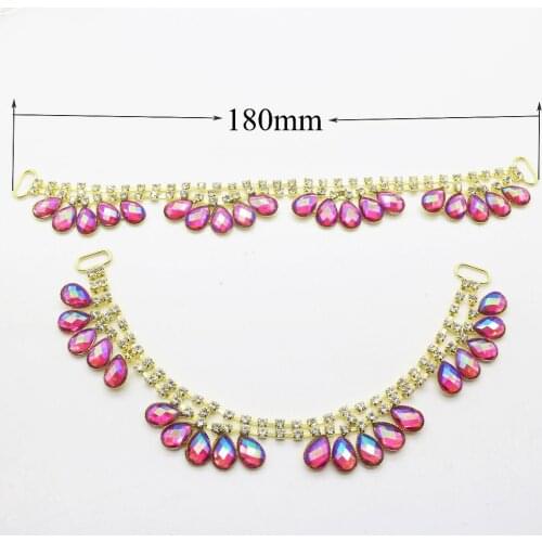 50 pcs/Top Quality Gold Sparkly Beautiful Rhinestone Bikini Connector for Swimming Wear Bikini Connector Headband Connector