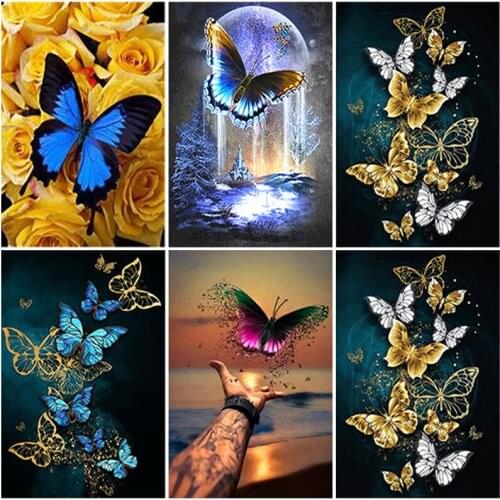 5D Diamond Painting Animal Butterfly Full Square Drill DIY Diamond Embroidery Set Mosaic Cross Stitch Wall Art Home Decor Gift