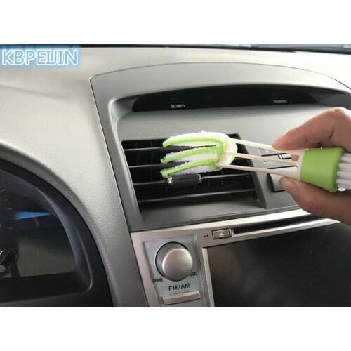 Car Air Conditioning Vent Blinds Clean Sticker Keyboard brush For Lada kalina granta priora niva largus samara Accessories