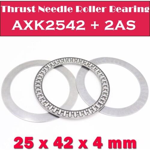 AXK2542 + 2AS Thrust Needle Roller Bearing With Two AS2542 Washers 25*42*4 mm ( 10 Pcs ) AXK1105 889105 NTB2542 Bearings