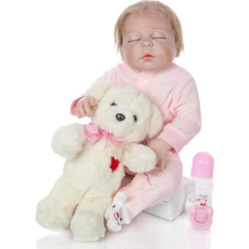 Bebe Doll reborn juguetes 57CM newborn girl alive baby doll toys for children gift boneca reborn realista can bathe
