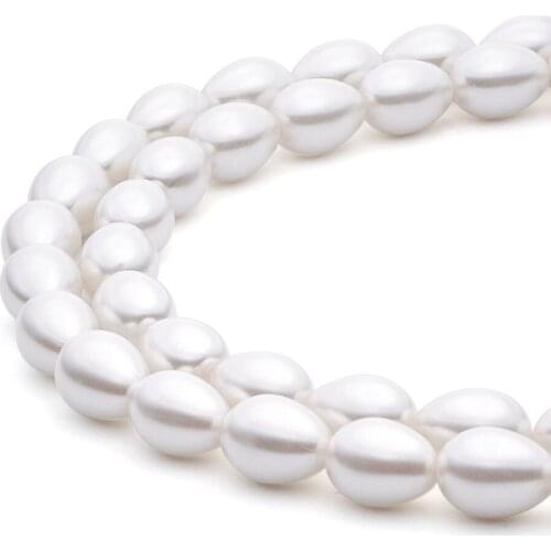 Glass Imitation Pearl Beads for Jewelry Bracelets Necklaces Making Teardrop Wheat Loose Beads Fit DIY Making