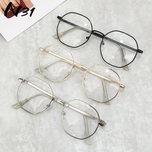 Women Myopia Glasses 0 To 1.0-1.5-2.0 To-4.0 Anti Blue Light Computer Eyeglass with Degree Round Eyewear Polygonal Glass Frame