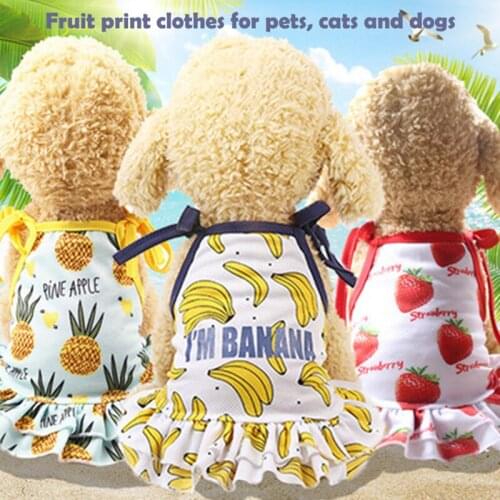 Cotton Pet Dog Dress for Small Medium Dogs Cute Pattern Skirts Vest Summer Dog Clothes Puppy Chihuahua Yorkshire Pet Clothing