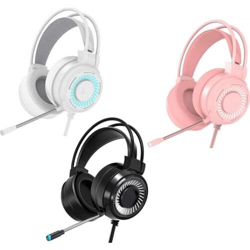 Gaming Headset, 3.5mm Stereo Wired Over-Head Gaming Headphone with RGB Rainbow