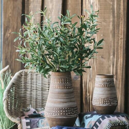 Imitation Olives 100cm Branches with Leaves and Fruits Artificial Fruit Place Landscaping and Decorative Flower Forest