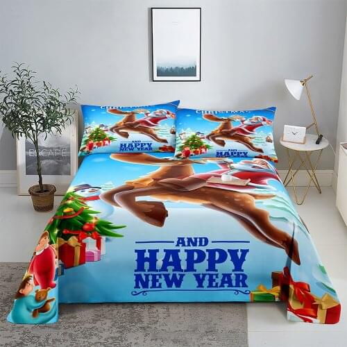 Cute Dog 0.9/1.2/1.5/1.8/2.0m Digital Printing Polyester Bed Flat Sheet With Pillowcase Print Bedding Set
