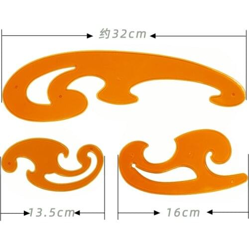 Multifunctional cloud shape curve board curve drawing tool template ruler three-piece set for art comics anmation fashion design