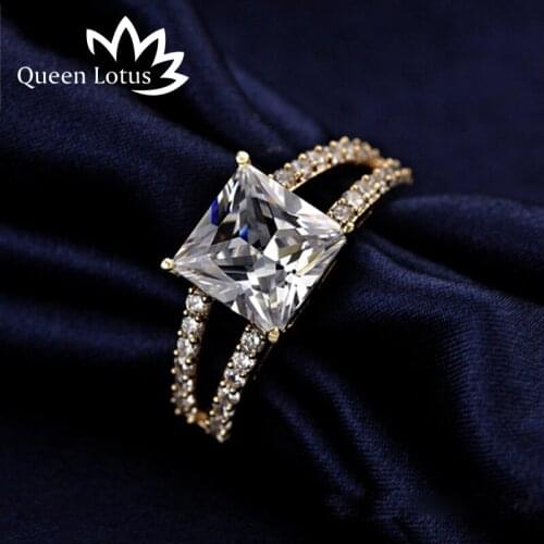 Queen Lotus Fashion Gorgeous Women Rings White Gold Color Wide Double Row Micro Zircon Ring Jewelry Wedding Aneis Delicado 2017