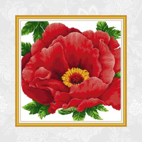 Begonia flowers Cross Stitch kits Counted Printed Canvas 11CT 14CT DIY Handmade Embroidery Thread Beginner Needlework Sets