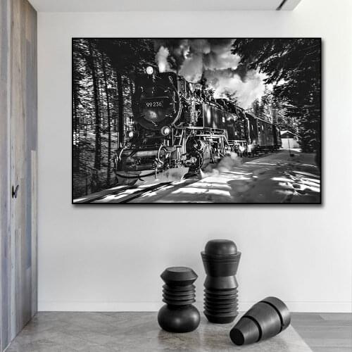 Snowpiercer Poster Wall Art Canvas Painting Modern Train and Snow Landscape Picture and Prints for Living Room Decoration