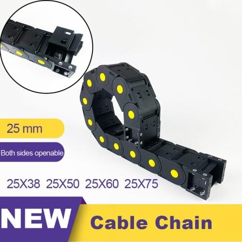 25x38 25x50 25x70 25x75 Nylon Mochine Towline 25 Cable Chain Drag Chain 25*38 25*50 25*70 25*75 Both Sides Openable