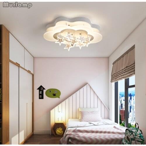 Murlamp new Cloud ceiling lamp Childrens Room Boys'Bedroom Lights Modern Simple Star Warm LED protection Eye ceiling lamp