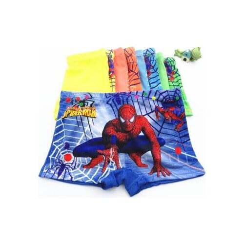 New Kids Panties Boxer Briefs For Boys Cartoon Spiderman Underwear Boy Underpants 3Pcs/Lot Childrens Panties For kids Short