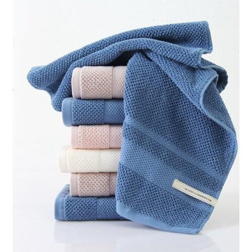 5pics Cotton Towel For Home Bathroom AAA Antibacterial Microfiber Hair Terry Towels Set Solid Absorbent Towel Face Hand Towel