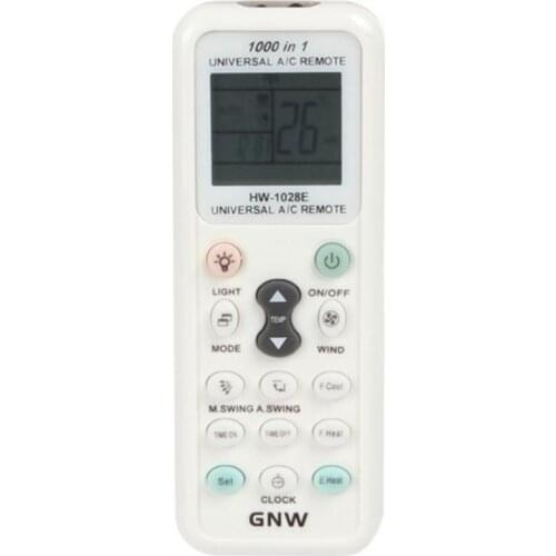 GNW K-1028E 1000 in 1 Universal A/C White Portable Remote Control with Back Light Function