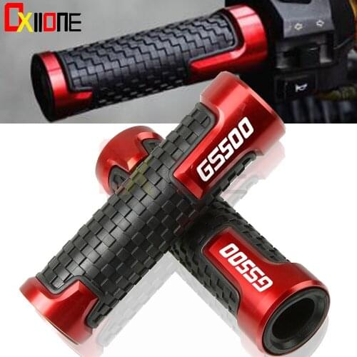 22mm 7/8"Handle Bar Motorcycle Motorbike CNC Aluminum Accessories Rubber Hand Grip For SUZUKI GS500 GS 500 G S 500 1989-2008
