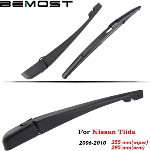 BEMOST Auto Car Rear Windshield Wiper Arm Blade Brushes Rubber For Nissan Tiida Hatchback 2006 2007 2008 2009 2010 Accessories
