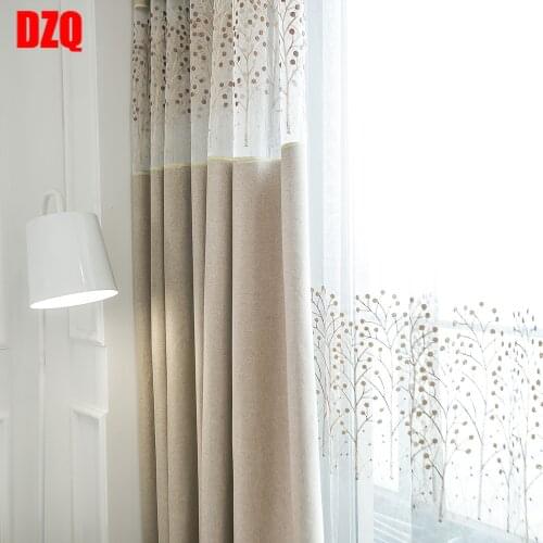Modern Minimalist Stitching Thickening Blackout Curtain Fabric Used for Living Room Bedroom Curtains Window Screen Tulle Curtain
