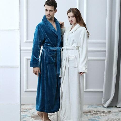 Super Absorbent for Home Bath Gown High Quality Flannel Bath Robe Man Woman Towel Bathrobe Velvet Pajamas Body Spa Bath