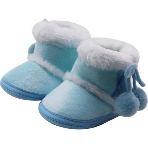 2021 Newborn Toddler Warm Boots Winter First Walkers baby Girls Boys Shoes Soft Sole Fur Snow Booties for 0-18M
