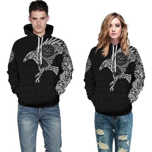 Women Men Fashion Hoodies Harajuku Viking Tattoo Totem 3D All Over Printed Unisex Pullovers Streetwear Casual Hooded Sweatshirt