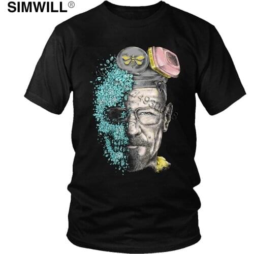 Funny Men T Shirt Cotton Breaking Bad Heisenberg T-Shirt Short Sleeve Walter White Graphic Tshirts Boyfriends Gift Merchandise