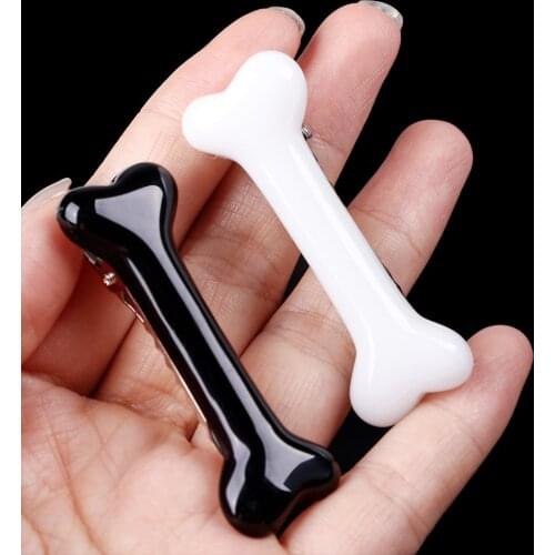 1 Pair Colorful Fashion Lovely Women Gril Headwear Barrettes Hair Band Accessories Vivid Dog Bone Hair Clips Side Hairpin