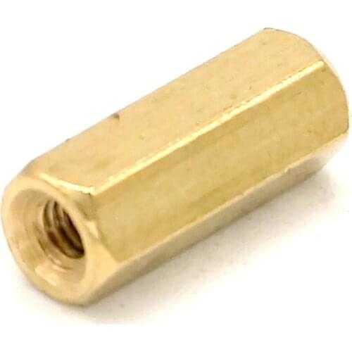 10pcs M2.5*12mm Female Hex Screw Brass PCB Standoffs Hexagonal Spacers Double Pass Post