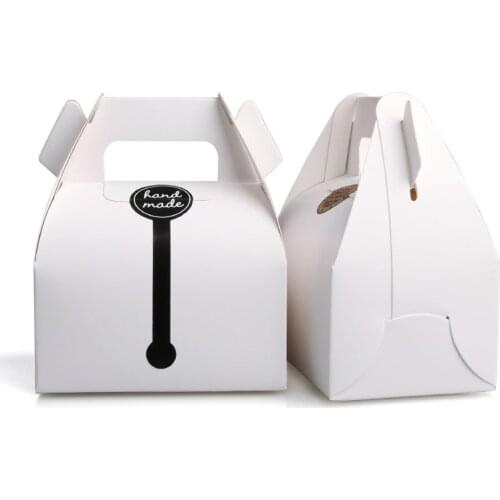 100Pcs Adhesive Long Style "HAND MADE" Sealing Sticker Kraft Sticker Baking DIY Gift Box Stickers Scrapbooking