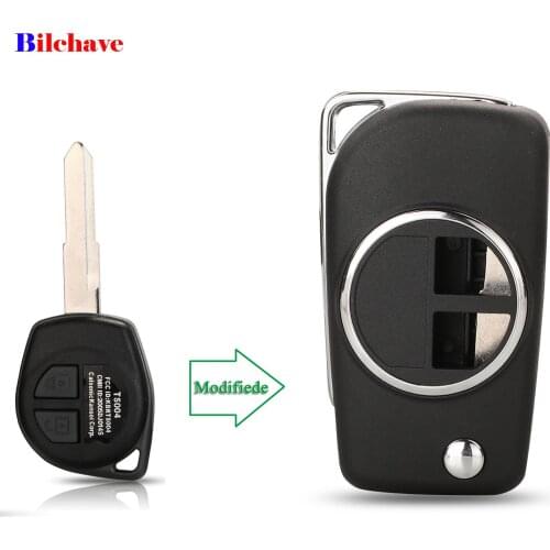 Bilchave 2 Buttons Modified Folding Car Remote Key Shell For SUZUKI Grand SWIFT SX4 ALTO VITARA IGNIS JIMNY Splash