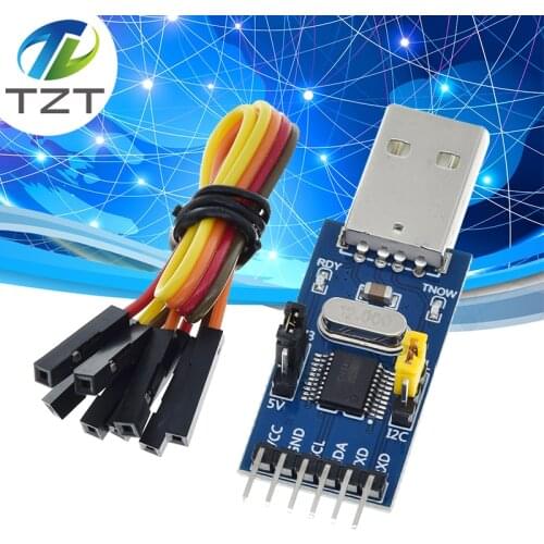 CH341T 2 in 1 module 3.3V 5V USB to I2C IIC UART USB to TTL single-chip serial port downloader