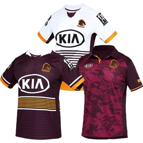 2021 Brisbane Broncos Home/Away Rugby Jersey Sport T-Shirt S-5XL
