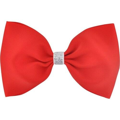 22pcs/lot Solid Rhinestone Hair Bows for Girls Kids Ribbon Bowknot Hair Bows Accessories Hair Clips Barrettes Children Hairpins