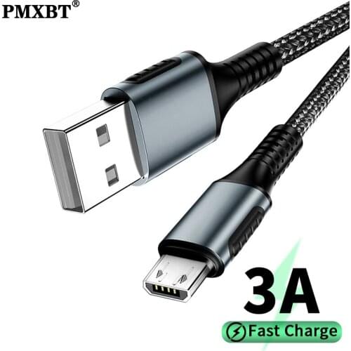 3A Micro USB Cable Nylon Fast Charger Line Support Charging Data Transmission For Xiaomi Samsung Huawei Of Mobile Android Phone
