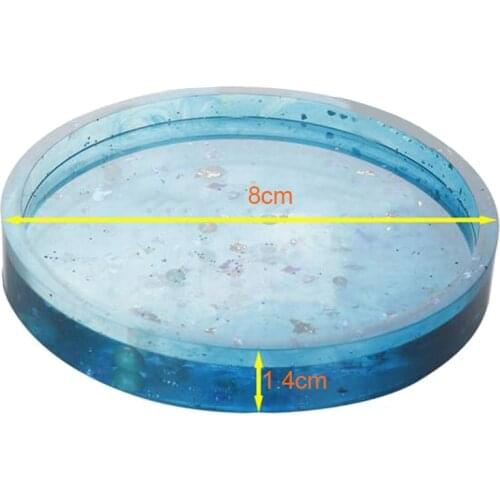 5 Pack Big Diy Round Coaster Silicone Mold, Diameter 3.15Inch/8cm, Molds for Casting with Resin, Cement