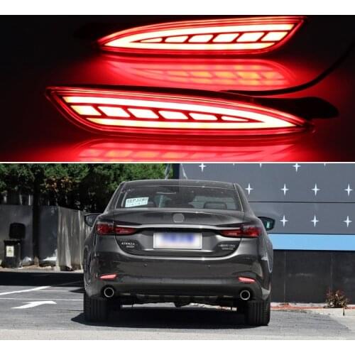 Car LED Rear Bumper Lamps For Mazda 6 2019 2020 Atenza Brake Reflector Fog Lights Taillights