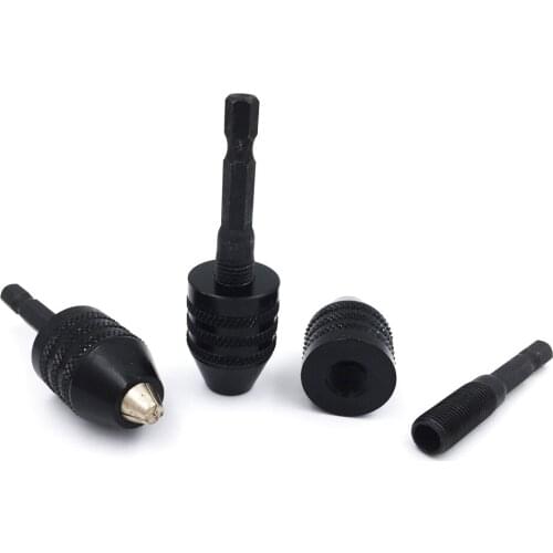 Keyless Drill Chuck Screwdriver Impact Driver Adaptor Chuck Collect 6.35mm Hex Shank Drill Bits Power Tool 0.3-6.5mm