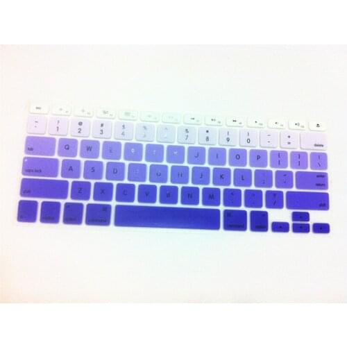 2pcs hot gradient of purple US version Keyboard skin Cover for macbook air/pro/pro retina 13.3 15.4 have track MEAFO
