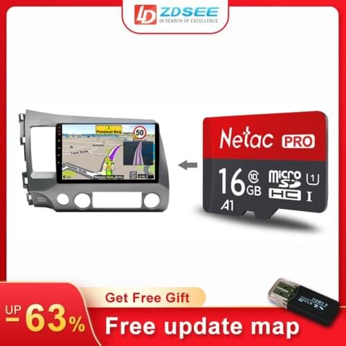 32GB GPS Sygic map for Honda Civic car radio android Navigation Maps free update micro SD card（Non-original equipment