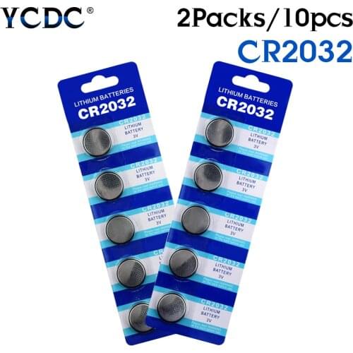 YCDC 10X 3V Button Battery Coin Cell Li-ion 5004LC ECR2032 CR2032 DL2032 KCR2032 Disposable Watch Batteries