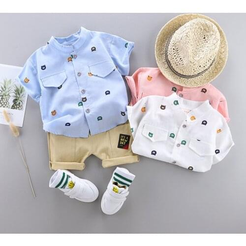 Baby boys clothes sets summer newborn cotton tops+shorts 2pcs tracksuits for bebe boys infant wedding clothing toddler outfits