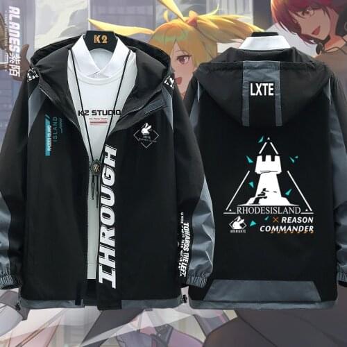 Arknights Cosplay Costume Amiya hiphop Unisex Hoodie Zipper Hooded Sweatshirt suits Long sleeve Fashion jacket coat Game clothes