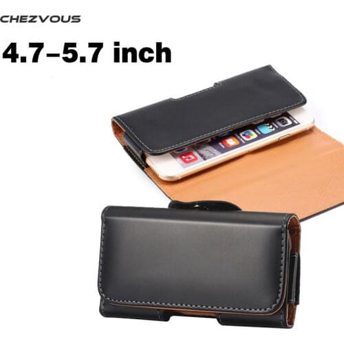 4.7~5.7 inch Belt Clip Pouch Leather Case for iphone 6 6s 7 Mobile Phone Cases for iPhone 7 6 6S plus Vintage Case Universal