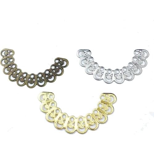 20pcs 11x53mm Filigree Metal sheets decorative for Jewelry Making Cosplay accessories Earring accessories
