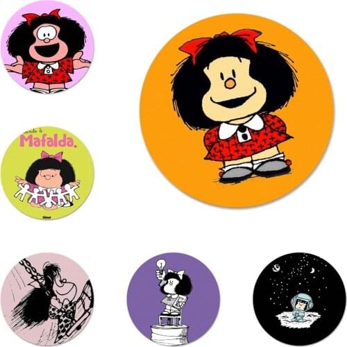 Mafalda Anime Badge Brooch Pin Accessories For Clothes Backpack Decoration gift