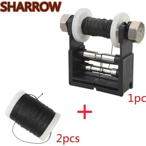 1Set Bowstring Server Jig Metal + Serving Thread Cord Line Bow String Protector Line Cord Spool Tools For Archery Accessories